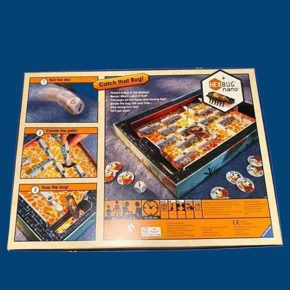 NEW Vintage Ravensburger Bugs In The Kitchen Hexbug Game Unpunched Open Box